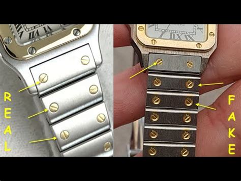 cartier santos 100 fake vs real|cartier santos watch true value.